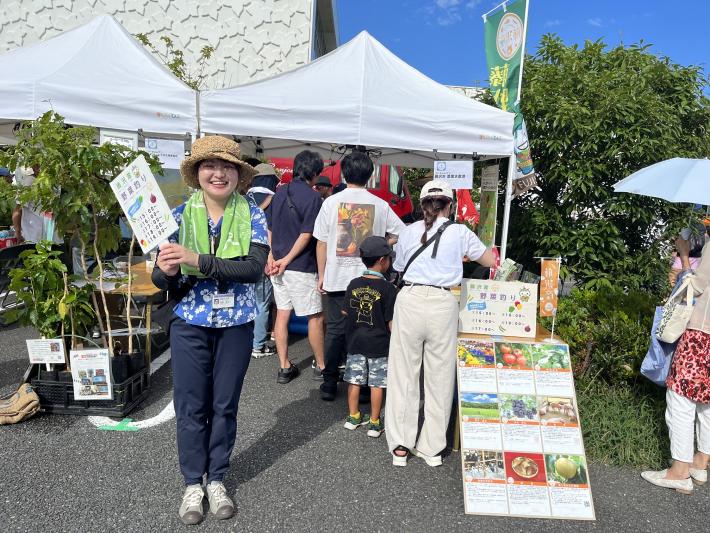 湘南T-SITE夏祭りへの出展の様子（野菜釣り）